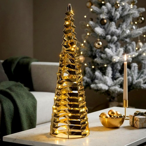 Gold metall pyramide 40cm - gold,