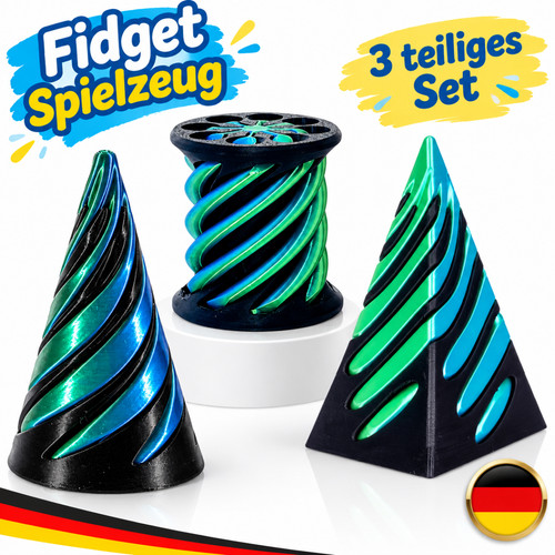 Spiralkegel fidget toy 3er - toy,