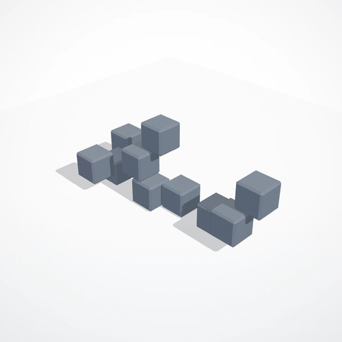 Burr pyramidenpuzzle aus - burr-pyramidenpuzzle, 3
