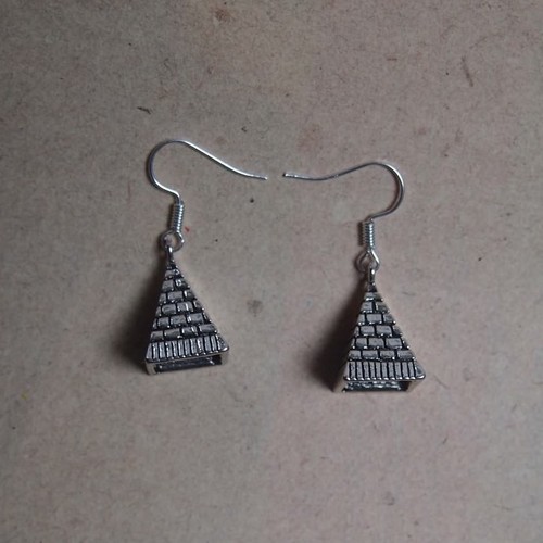 Ohrringe pyramide ägypten - ohrringe, 3d,