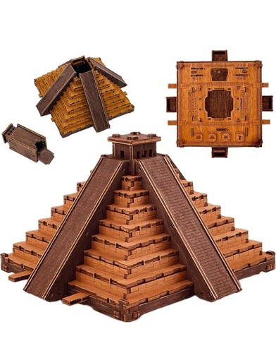 Wooden city maya pyramide - maya,